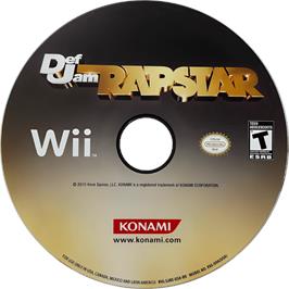 Cartridge artwork for Def Jam Rapstar on the Nintendo Wii.