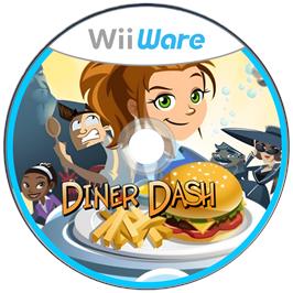 Cartridge artwork for Diner Dash on the Nintendo Wii.