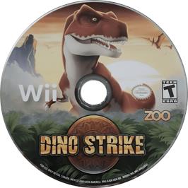 Cartridge artwork for Dino Strike on the Nintendo Wii.