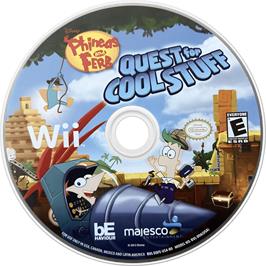 Cartridge artwork for Disney Phineas And Ferb - Quest For Cool Stuff on the Nintendo Wii.