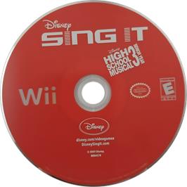 Cartridge artwork for Disney Sing It! High School Musical 3 - Senior Year on the Nintendo Wii.