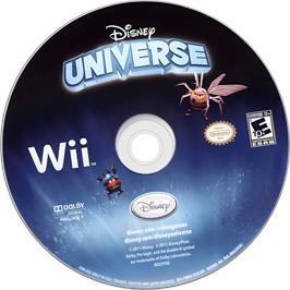 Cartridge artwork for Disney Universe on the Nintendo Wii.