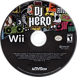 Cartridge artwork for Dj Hero on the Nintendo Wii.