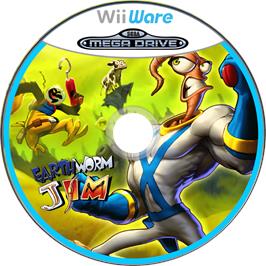 Cartridge artwork for Earthworm Jim (SMD) on the Nintendo Wii.