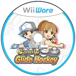 Cartridge artwork for Family Glide Hockey on the Nintendo Wii.