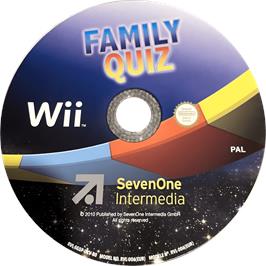Cartridge artwork for Family Quiz on the Nintendo Wii.