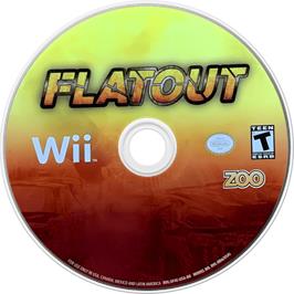 Cartridge artwork for Flatout on the Nintendo Wii.