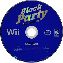 Cartridge artwork for Fête En Famille 100% Fun on the Nintendo Wii.