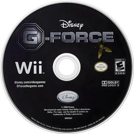 Cartridge artwork for G-force on the Nintendo Wii.