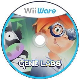 Cartridge artwork for Gene Labs on the Nintendo Wii.