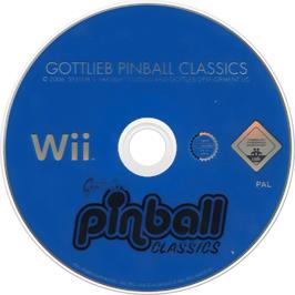 Cartridge artwork for Gottlieb Pinball Classics on the Nintendo Wii.