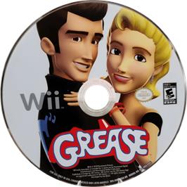 Cartridge artwork for Grease - Le Jeu Vidéo Officiel on the Nintendo Wii.