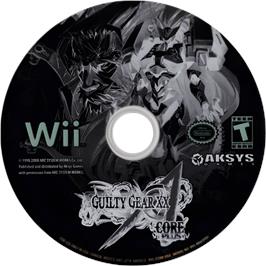 Cartridge artwork for Guilty Gear Xx Accent Core Plus on the Nintendo Wii.