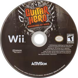 Cartridge artwork for Guitar Hero - Warriors Of Rock on the Nintendo Wii.