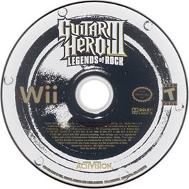 Cartridge artwork for Guitar Hero 3 - Legends Of Rock on the Nintendo Wii.