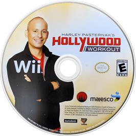 Cartridge artwork for Harley Pasternak's Hollywood Workout on the Nintendo Wii.