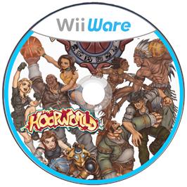 Cartridge artwork for Hoopworld on the Nintendo Wii.