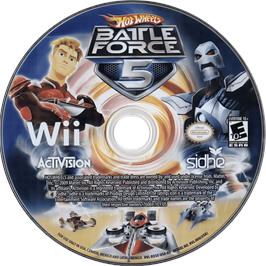 Cartridge artwork for Hot Wheels - Battle Force 5 on the Nintendo Wii.