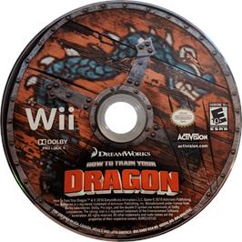 Cartridge artwork for How To Train Your Dragon on the Nintendo Wii.