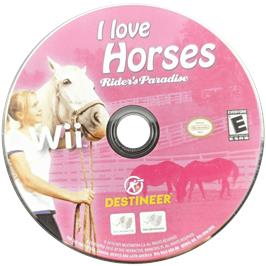 Cartridge artwork for I Love Horses: Rider's Paradise on the Nintendo Wii.