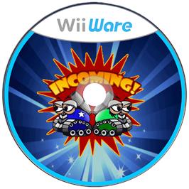 Cartridge artwork for Incoming! on the Nintendo Wii.