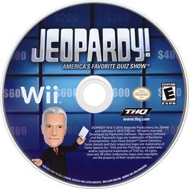 Cartridge artwork for Jeopardy! on the Nintendo Wii.