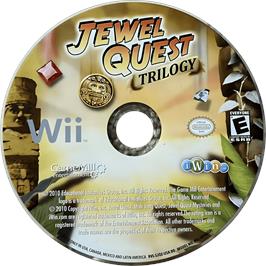Cartridge artwork for Jewel Quest Trilogy on the Nintendo Wii.