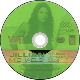 Cartridge artwork for Jillian Michaels Fitness Ultimatum on the Nintendo Wii.