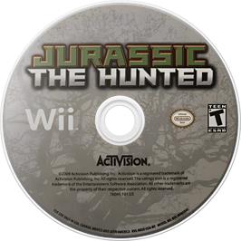 Cartridge artwork for Jurassic - The Hunted on the Nintendo Wii.