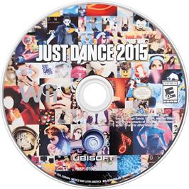 Cartridge artwork for Just Dance 2015 on the Nintendo Wii.