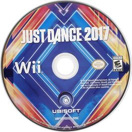 Cartridge artwork for Just Dance 2017 on the Nintendo Wii.