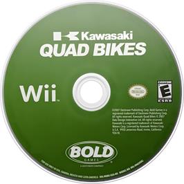 Cartridge artwork for Kawasaki Quad Bikes on the Nintendo Wii.