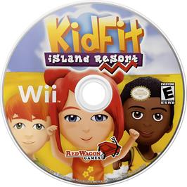 Cartridge artwork for Kid Fit Island Resort on the Nintendo Wii.