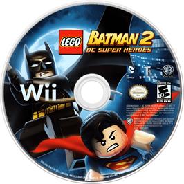 Cartridge artwork for Lego Batman 2 - Dc Super Heroes on the Nintendo Wii.