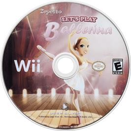 Cartridge artwork for Let's Play Ballerina on the Nintendo Wii.