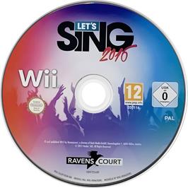 Cartridge artwork for Let's Sing 2016 - Hits Français on the Nintendo Wii.