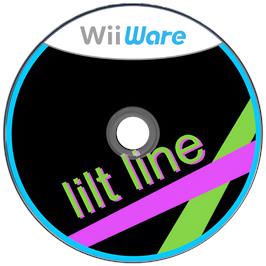Cartridge artwork for Lilt Line on the Nintendo Wii.