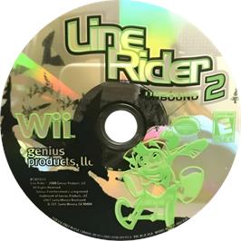 Cartridge artwork for Line Rider Freestyle on the Nintendo Wii.
