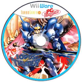 Cartridge artwork for Lords Of Thunder (TGX) on the Nintendo Wii.