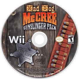 Cartridge artwork for Mad Dog Mccree - Gunslinger Pack on the Nintendo Wii.