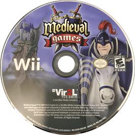 Cartridge artwork for Medieval Games on the Nintendo Wii.