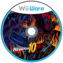 Cartridge artwork for Mega Man 10 on the Nintendo Wii.