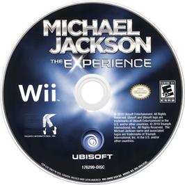 Cartridge artwork for Michael Jackson - The Experience on the Nintendo Wii.