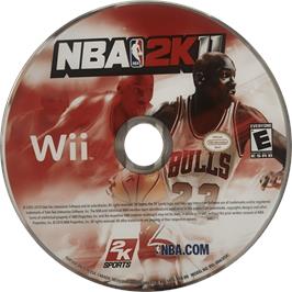 Cartridge artwork for Nba 2k11 on the Nintendo Wii.