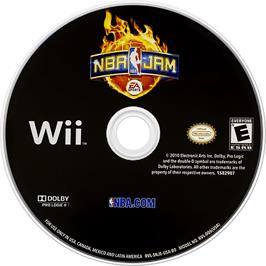Cartridge artwork for Nba Jam on the Nintendo Wii.
