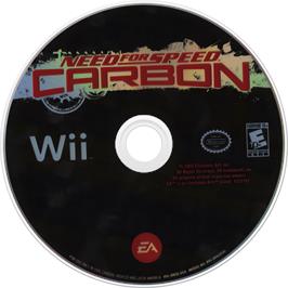 Cartridge artwork for Need For Speed Carbon on the Nintendo Wii.