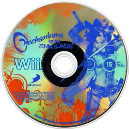 Cartridge artwork for Onechanbara - Bikini Zombie Slayers on the Nintendo Wii.