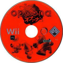 Cartridge artwork for Opoona on the Nintendo Wii.