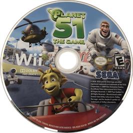 Cartridge artwork for Planète 51 on the Nintendo Wii.