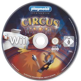Cartridge artwork for Playmobil Circus - Tous En Piste on the Nintendo Wii.